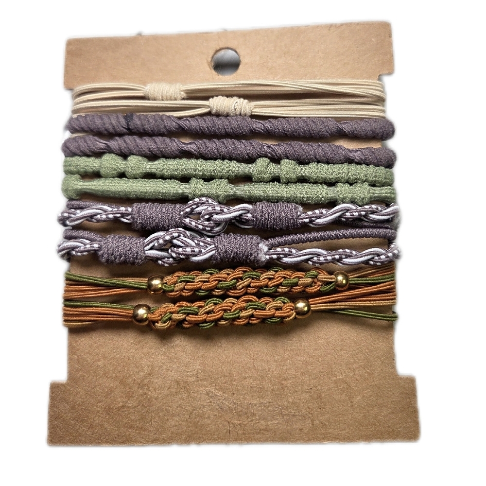Elegant Multicolor Braided Bracelet Set